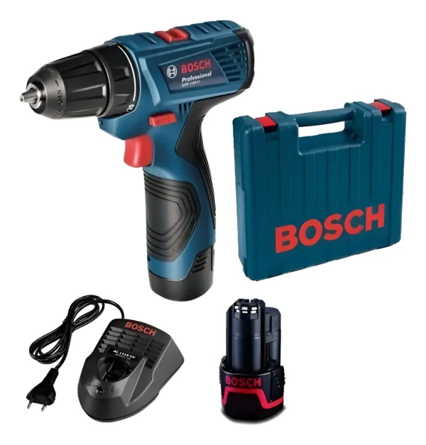 Taladro Atornillador Percutor Bosch 12v Gsb 120-li Con 2 Bat Azul 50