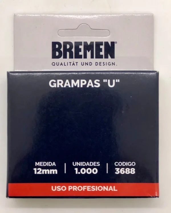 Grampas Grapas U Bremen 12 Mm De Altura En Caja X 1000 Pz