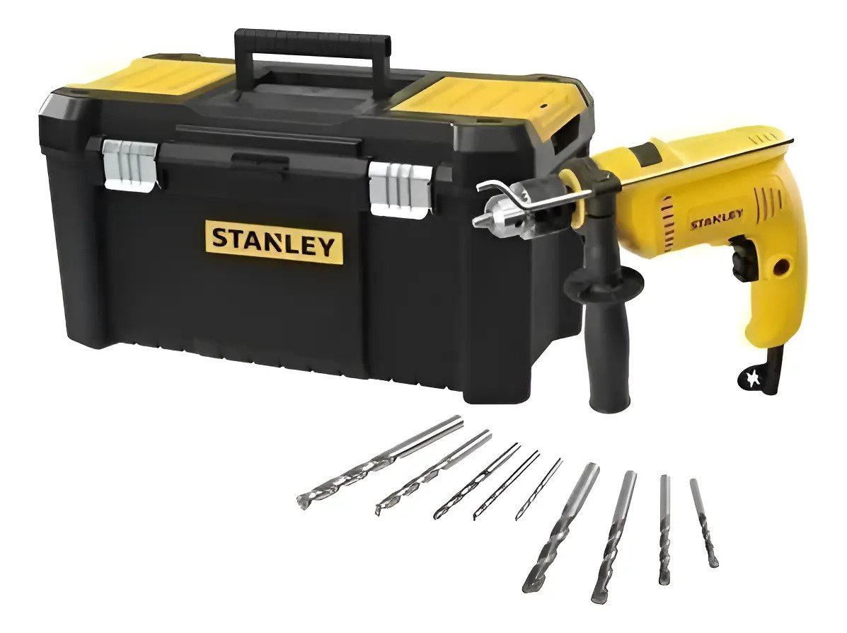 Taladro Percutor Stanley Sdh600 +caja De 19 Pulgadas+ Brocas Amarillo 50 Hz Taladro Percutor Stanley Sdh600 +caja De 19 Pulgadas+ Brocas Amarillo 50 Hz - Imagen 1