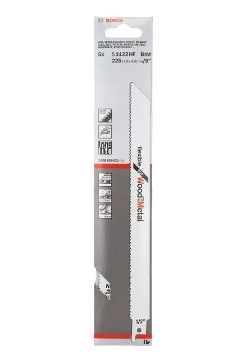 Hoja Sierra Sable Bosch S1122hf 230mm X 5 Unid 2608656021