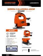 Sierra Caladora De Mano Electrica Hamilton 400w Hca001 - Imagen 2