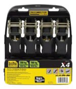 Cincha Cinta Con Crique 4 Unidades 5mx25mm 700kg Crossmaster Negro