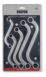 Llaves Comb Estriadas Curvas Tipo S Bremen 5pz 10 A19mm 7779 - Imagen 3