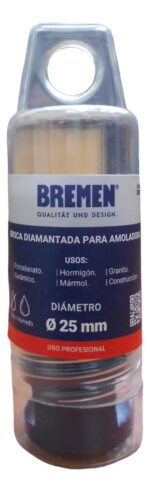 Broca Copa Diamantada Bremen 25mm Para Amoladora 8054 - Imagen 4
