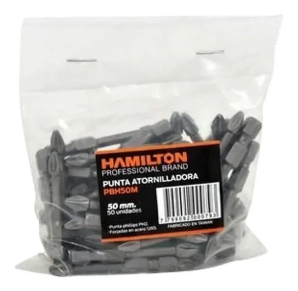 Puntas Atornilladoras Phillip 50mm Ph2 50u Hamilton Pbh50m