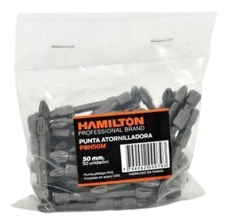 Puntas Atornilladoras Phillip 50mm Ph2 50u Hamilton Pbh50m Puntas Atornilladoras Phillip 50mm Ph2 50u Hamilton Pbh50m - Imagen 1