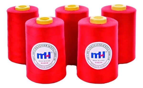 Hilo De Coser Caiman Caja X 6 Unidades Poliester 4000mt Rojo Rojo