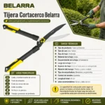 Tijera De Podar Cortacerco Mango Ergonómico Belarra 602.tpc Amarillo - Imagen 3