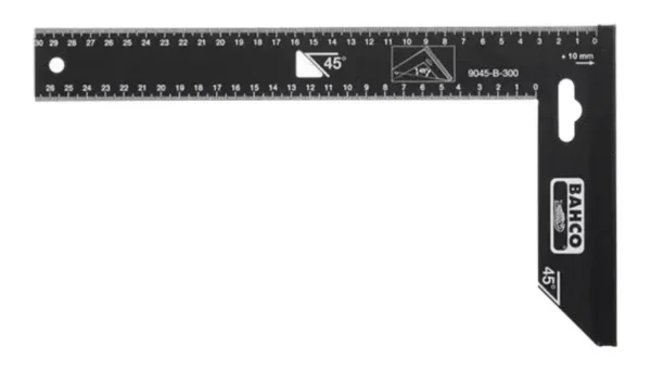 Escuadra Metalica Bahco Acero 45-90° 9045 300mm 30cm Sueca
