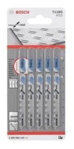 Hojas De Sierra Caladora X 5 Unid. Bosch T118g Para Metal