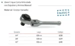Llave Crique Enc 1/2 Doble Con Expulsor Y Arrime Bremen 6240 - Imagen 2