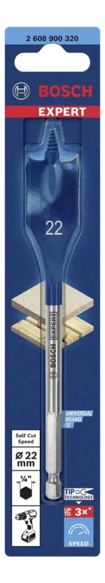 Mecha Broca Plana Paleta Para Madera Bosch 22x152mm Selfcut - Imagen 6