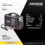 Soldadora Inverter Shimura 200a Portátil Modelo Shsi255ld Negro - Imagen 2