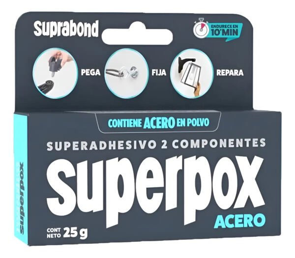 Superadhesivo Suprabond 2 Componentes Con Acero En Polvo Gris
