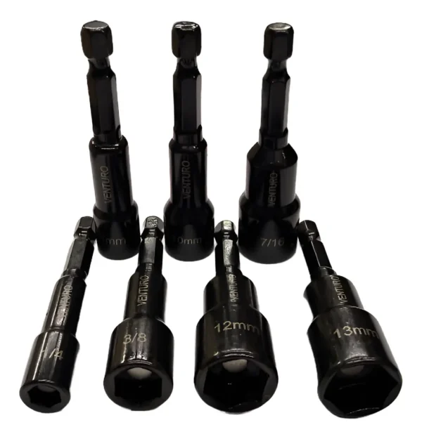 Set Adaptador Magnetico Impacto Vaso PuLG - Mm 7pcs Venturo