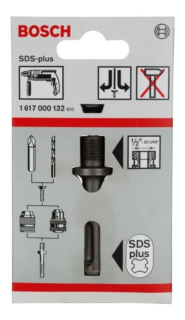 Adaptador Sds Plus Bosch Para Mandril 13 Mm 1/2 Rosca