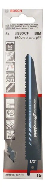 Hoja De Sierra Sable Bosch S930cf Endurance For Metal X5u - Imagen 2