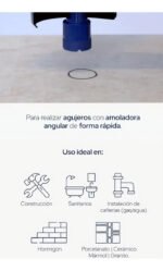 Broca Copa Diamantada Bremen 40mm Para Amoladora 8057 - Imagen 2