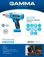 Atornillador Llave De Impacto 1/2 De 20v Litio Gamma G12426 - Imagen 5