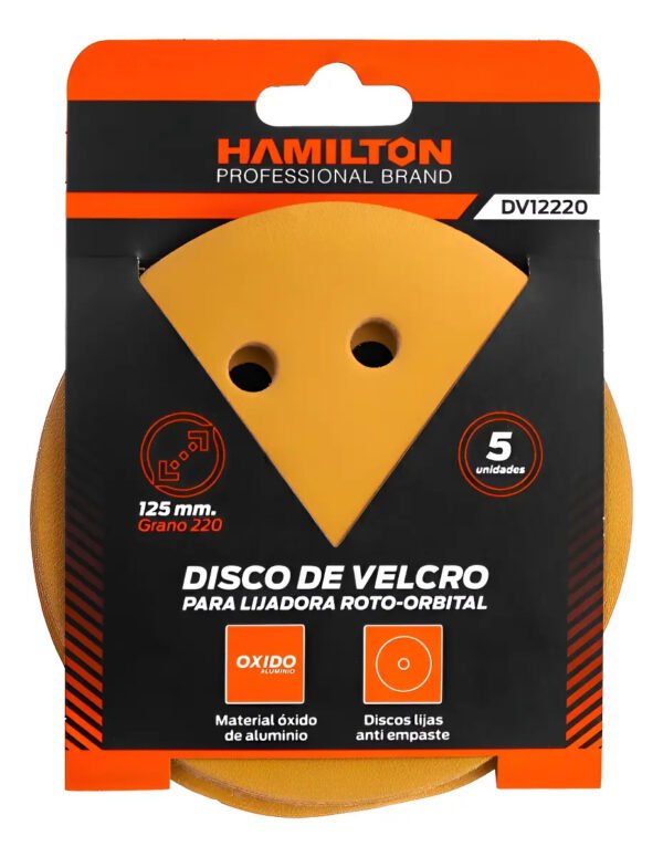 Set De 5 Lijas Para Lijadora Rotoorbital Hamilton 125mm G220 220