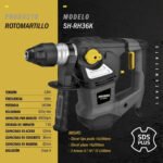 Rotomartillo Demol Sds Plus Shimura 1800w 7.0 J Kit Sh-rh36k Gris 50 Hz - Imagen 6