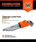 Juego Llaves Allen Torx Largas Hamilton 9 Pz T10at50 - Lt70 - Imagen 4
