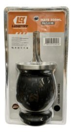 Mate C/ Bombilla De Acero Inoxidable 300 Ml Lusqtoff Negro Negro - Imagen 4