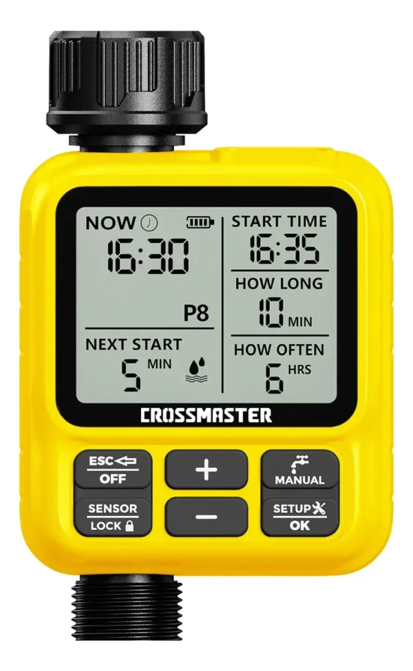 Programador Riego Automatico Timer Digital Canilla Temporiza Amarillo