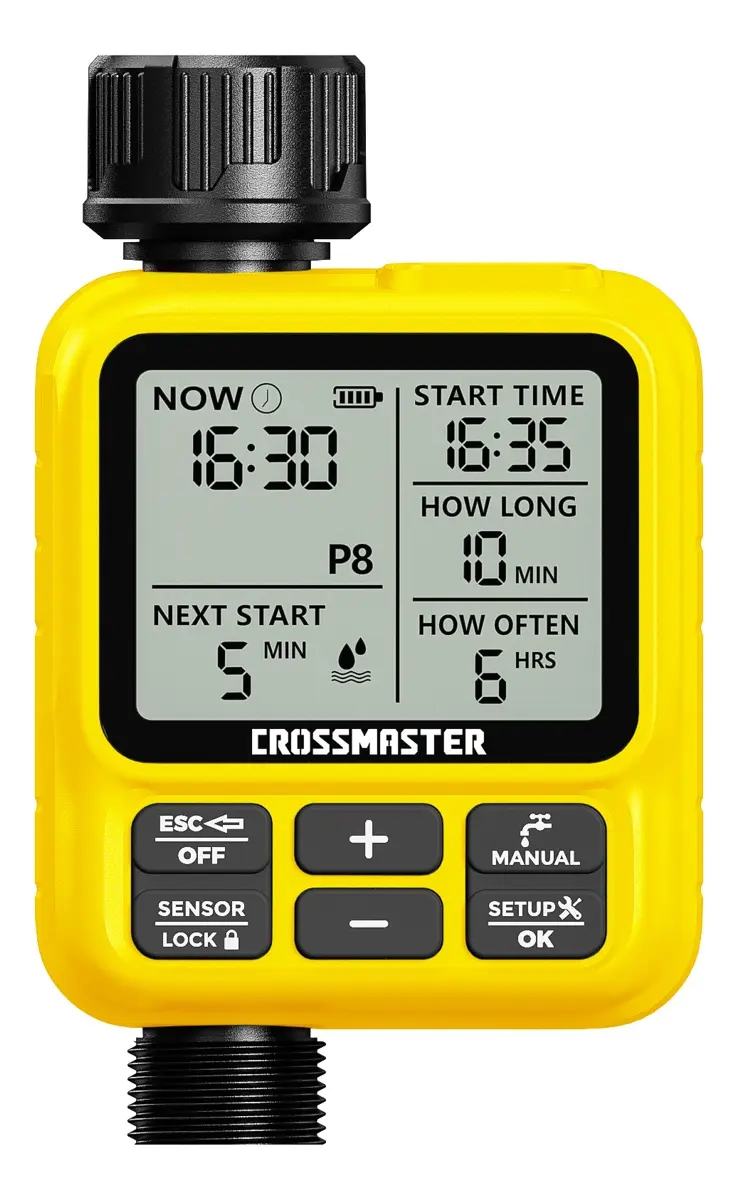 Programador Riego Automatico Timer Digital Canilla Temporiza Amarillo Programador Riego Automatico Timer Digital Canilla Temporiza Amarillo - Imagen 1
