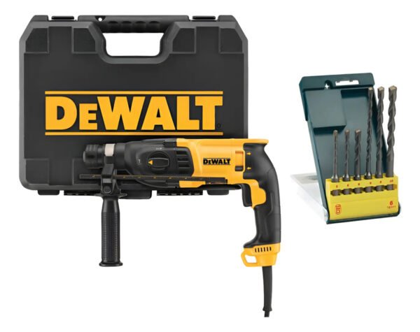 Martillo Dewalt D25133k Sds Plus 2.6j + 6 Mechas Sds Plus Naranja 50 Hz