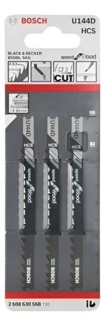 Hoja Sierra Caladora X 3 Uni Para Madera Blanda Bosch U144d 1 Mm