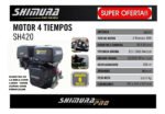 Motor Naftero 4 T 15hp 420cc Arranque Manual Shimura Sh420 - Imagen 2