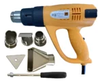 Pistola De Calor 2000w C/6 Accesorios Maletin, 2 Velocidades Naranja Claro