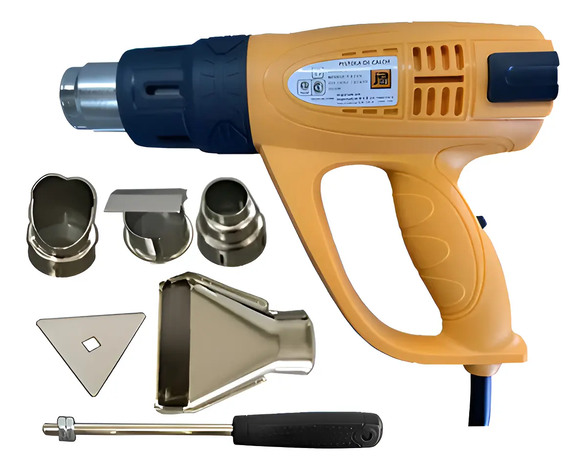 Pistola De Calor 2000w C/6 Accesorios Maletin, 2 Velocidades Naranja Claro Pistola De Calor 2000w C/6 Accesorios Maletin, 2 Velocidades Naranja Claro - Imagen 1
