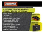 Llave Impacto A Bat Litio 1/2 Dowen Pagio 18v Li Brushless - Imagen 2