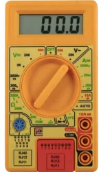 Multimetro Digital Tester C/ Buzzer Pobador De Cable De Red