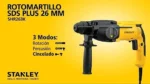 Rotomarillo Martillo Percutor Sds Plus 800w Stanley Shr263k Amarillo/negro 50 Hz/60 Hz - Imagen 4