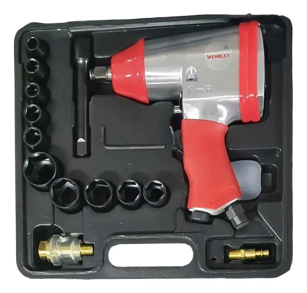 Llave De Impacto Wembley Enc 1/2 Neumatica 312nm En Kit 8196 Plateado 0 Llave De Impacto Wembley Enc 1/2 Neumatica 312nm En Kit 8196 Plateado 0 - Imagen 1