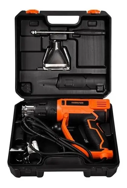 Pistola De Calor Hamilton 2000w Hpc002 2 Temp +acces Maleta Naranja