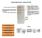 Protector Voltaje De Tensión Enchufable 10amp Digital Regul Blanco - Imagen 6