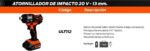 Atornillador Impacto A Bateria 20v Enc. 1/4 Hamilton Ult112 Naranja Y Negro 50 Hz/60 Hz - Imagen 7