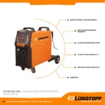 Soldadora Inverter Mig Lusqtoff Starmig-250 Multi Proceso Naranja - Imagen 3