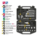 Juego Herramientas 66 Pz Pretul Tubos Llaves Mecánico 22985 Negro - Imagen 3