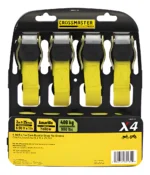 Cinta Cincha Amarre Con Crique Crossmaster X 4 Und 408kg Amarillo