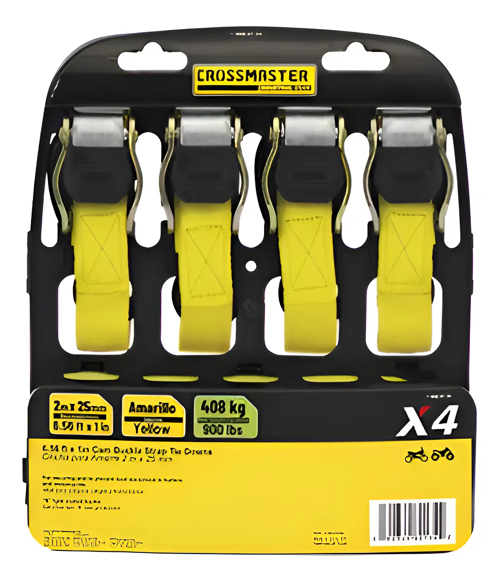 Cinta Cincha Amarre Con Crique Crossmaster X 4 Und 408kg Amarillo Cinta Cincha Amarre Con Crique Crossmaster X 4 Und 408kg Amarillo - Imagen 1