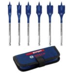Set Kit Juego 6pzas Mecha Madera Brocas Paleta Enc 1/4 Bosch - Imagen 2