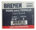 Juego De 2 Peines 3/4 Pulgadas P/ Terraja Manual Bremen 2885 Gris - Imagen 2
