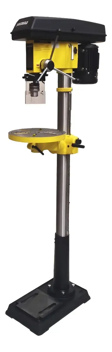 Taladro Banco 16mm 550w 16 Velocidades Agujereadora De Piso Amarillo