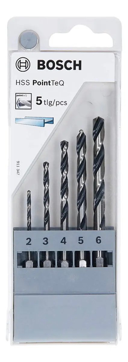 Set De Mechas Bosch X5 Para Metal Hss-pointteq Hex 2 - 6mm