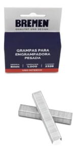 Grampas 8mm Para Engrampadora Manual Pesada Bremen 2328 - Imagen 3